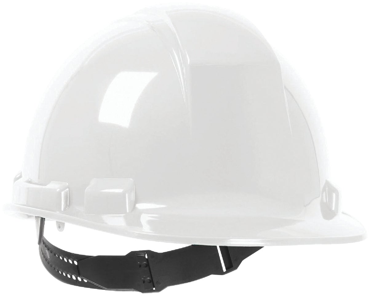 Safety Works Cap Style Non-Vented Hard Hat with Pin Lock 6 To 8 (19 In. To 25 In.) White