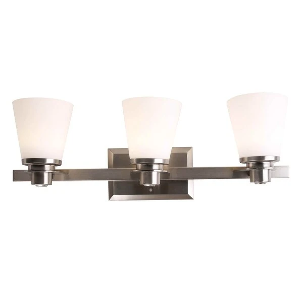 3 Light Vanity Lighting in Brushed Nickel LED integrated