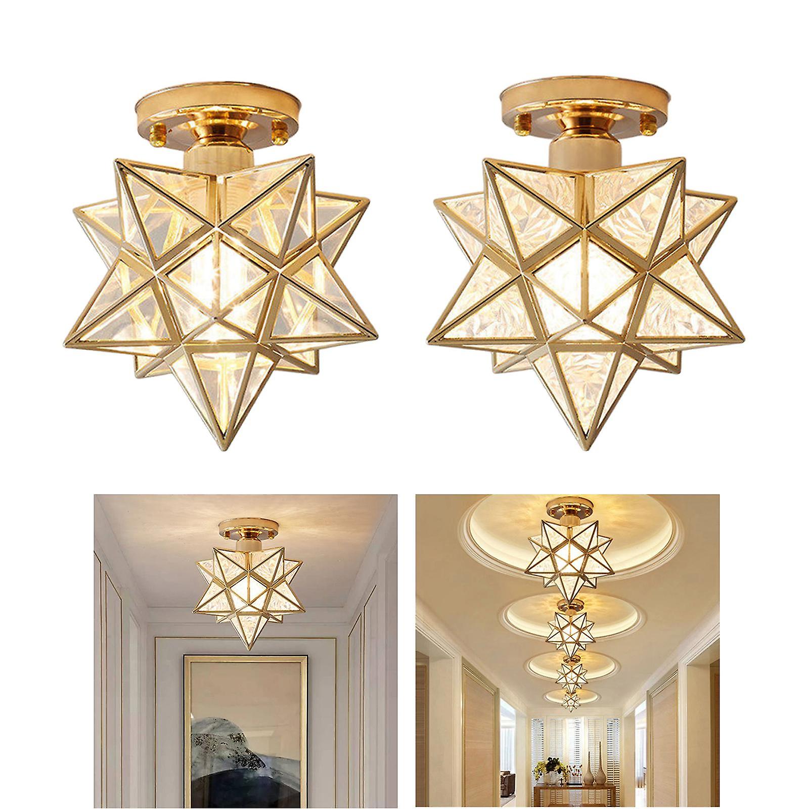 2x Pvc Semi Flush Mount Star Ceiling Wall Lamps Flush Mount