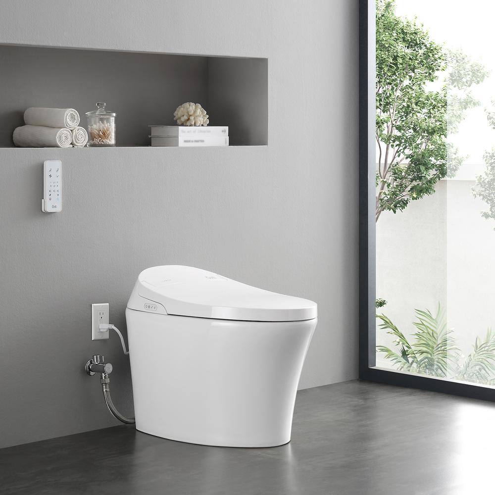 OVE Decors Lena Elongated Electric Bidet Toilet in White 15WST-LENA00-00