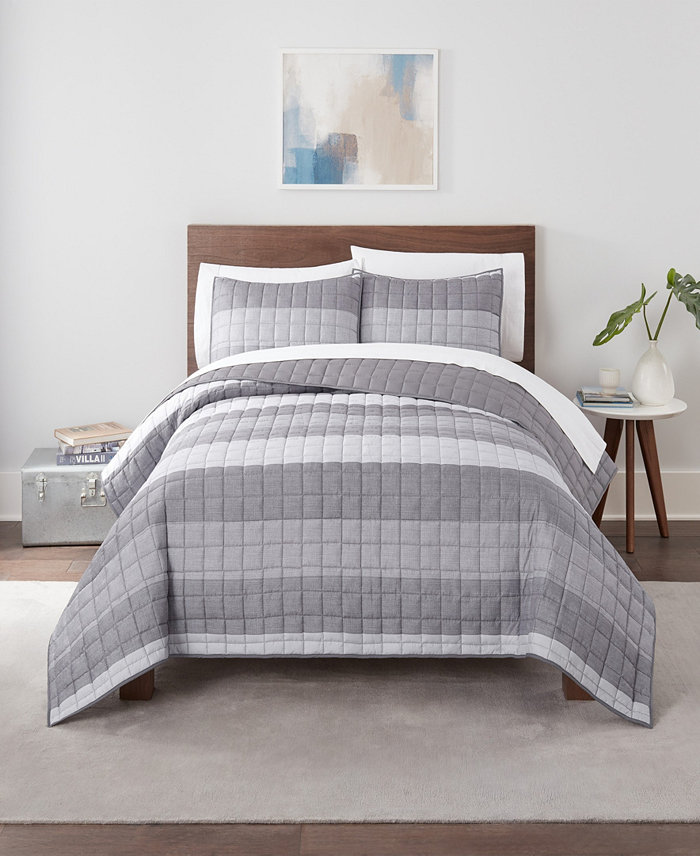 Serta Simply Comfort Billy Textured Stripe Quilt Set Collection