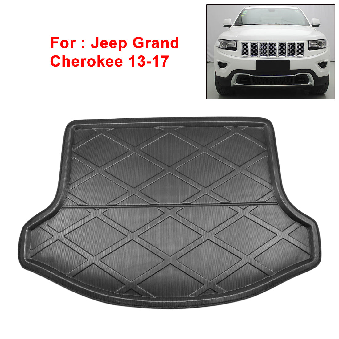 Rear Trunk Boot Liner Cargo Mat Floor Tray Black for Jeep Grand Cherokee 2013 2014 2015 2016 2017