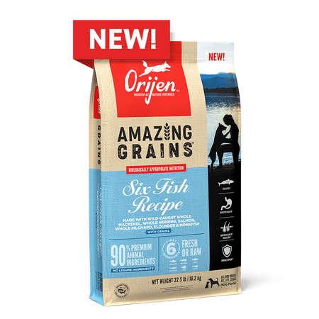 ORIJEN Amazing Grains Six Fish Dry Dog Food