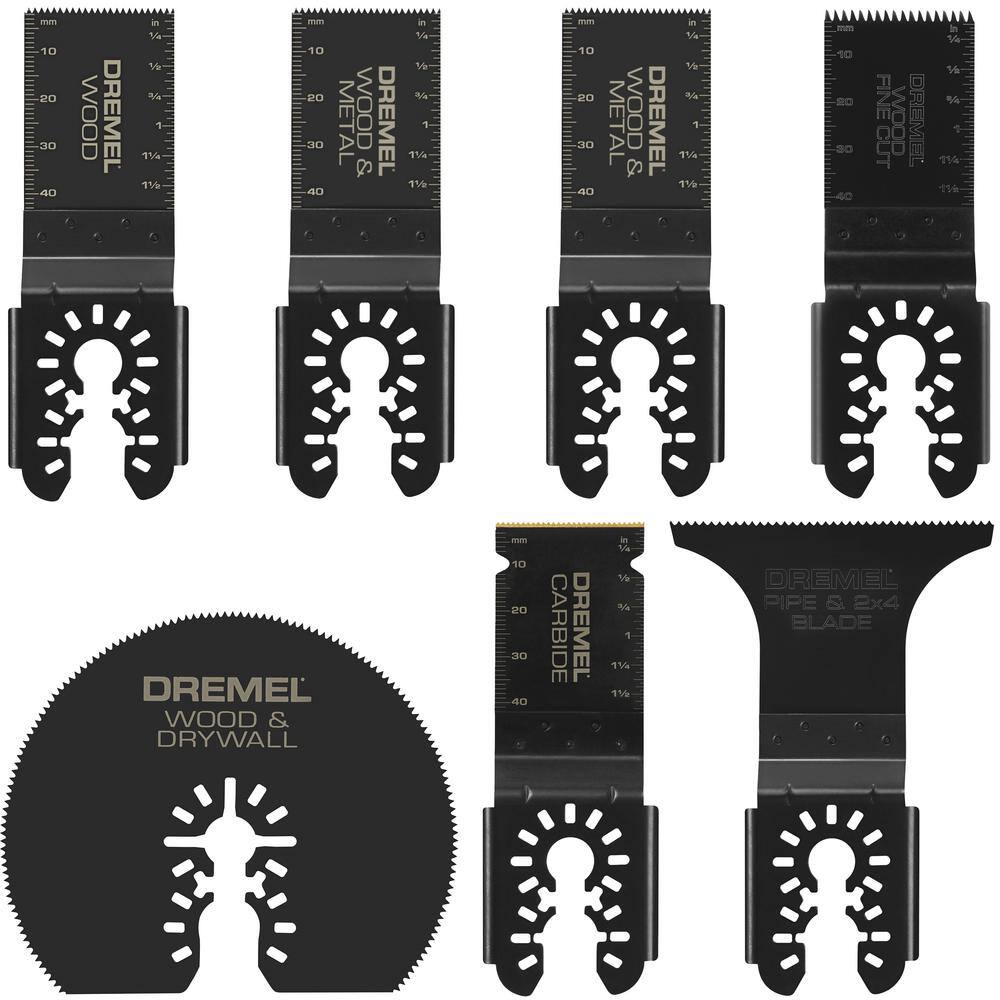 Dremel Universal Carbide BiM HCS Oscillating Multi-Tool Blade Kit (7-Piece) MM497U