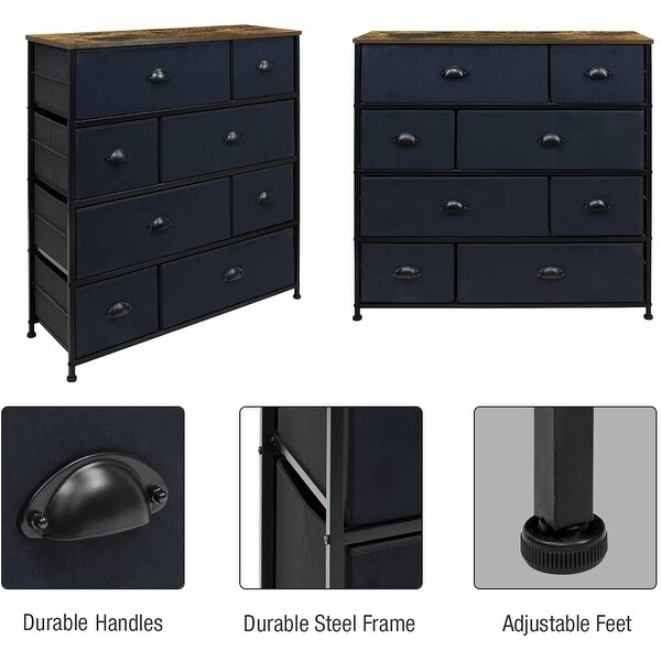 Dresser w/ 8 Drawers Furniture Storage and Chest Tower for Bedroom - - 35443508