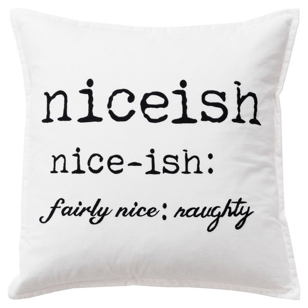 Oversize x27 niceish x27 Square Throw Pillow Cover Rizzy Home