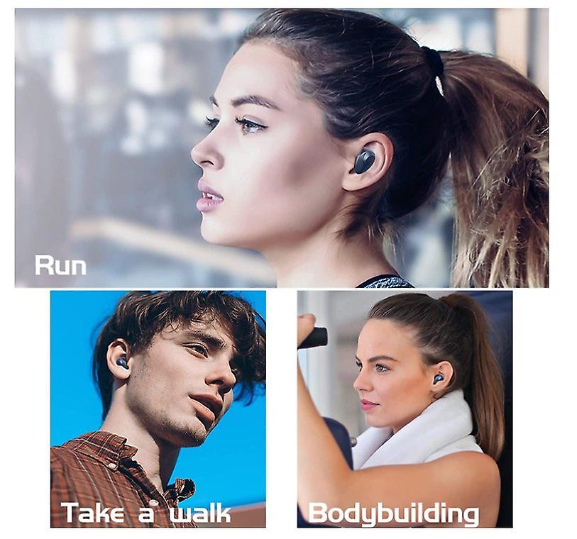 Bluetooth Earphones Waterproof Wireless in Ear Earphones  TWS 5.1 Noise Cancelling Headset for Sport  blue