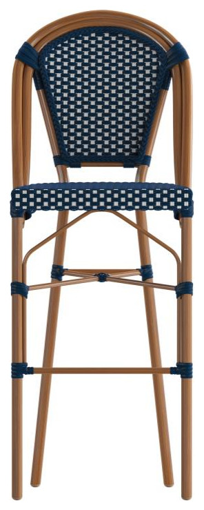 Set of 2 Stackable Indoor/Outdoor French Bistro 30 quotHigh Bar Stools   Tropical   Outdoor Bar Stools And Counter Stools   by Pot Racks Plus  Houzz