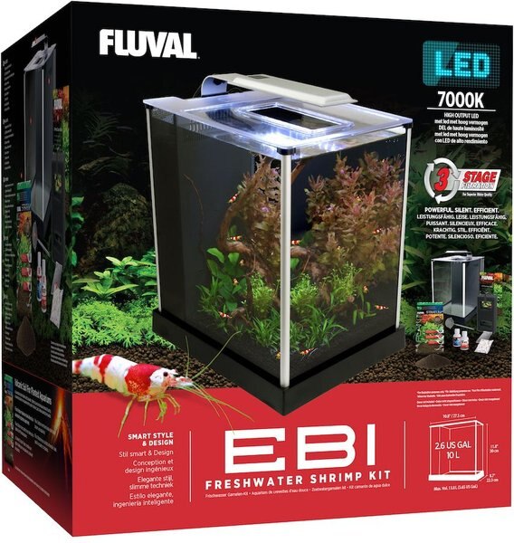 Fluval EBI Shrimp Aquarium Kit， 2.6-gal