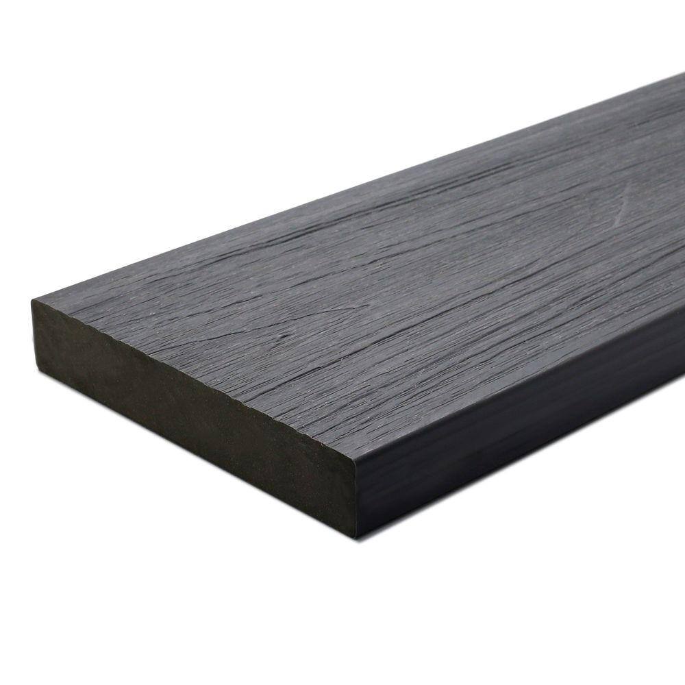 NewTechWood UltraShield Naturale Cortes Series 1 in. x 6 in. x 1 ft. Westminster Gray Solid Composite Decking Board Sample US07-16-N-LG-S