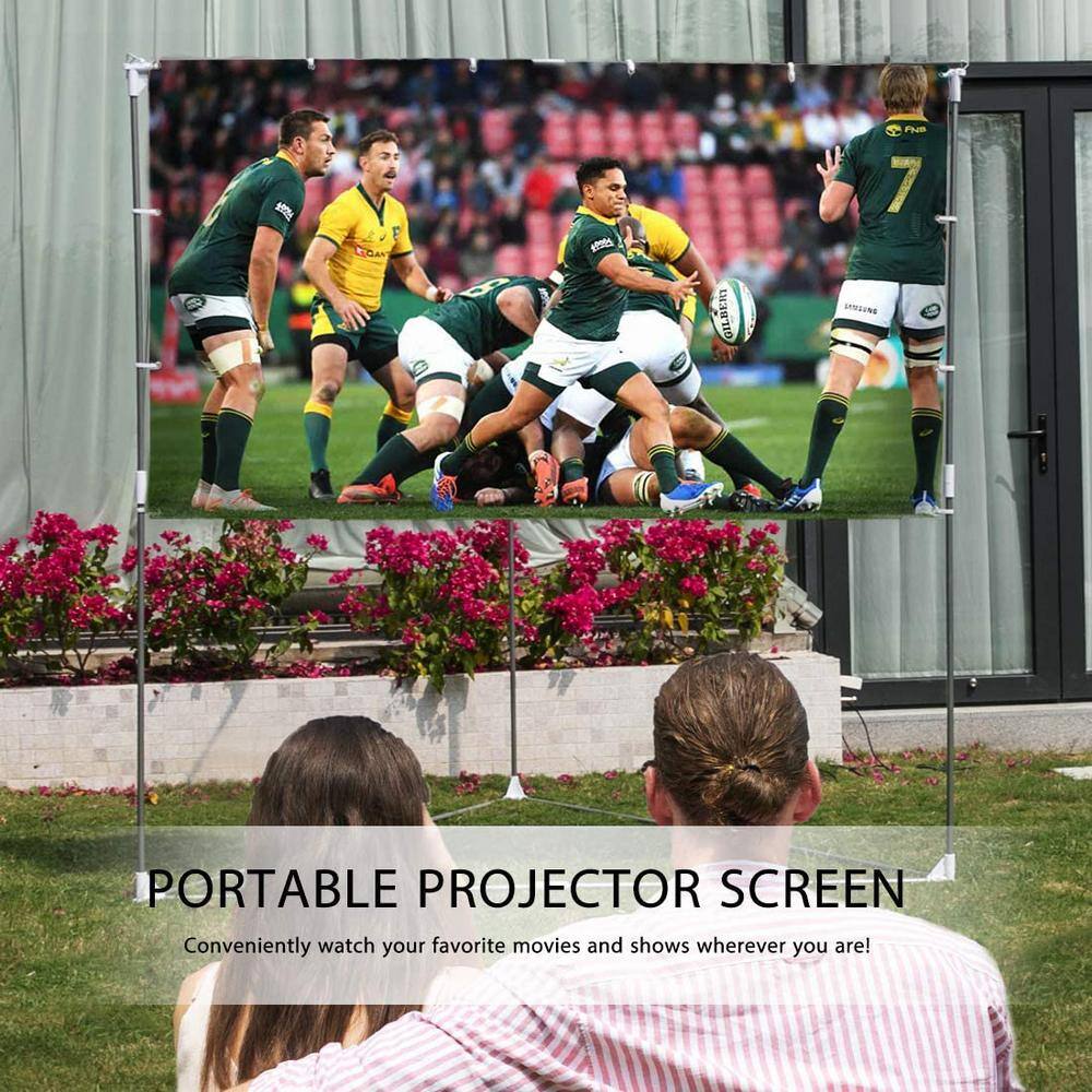 VIVOHOME 100 in. 2-In-1 Portable Projector Screen with Triangle Stand 16:9 Aspect Ratio Hanging Screen X0029YKHLX