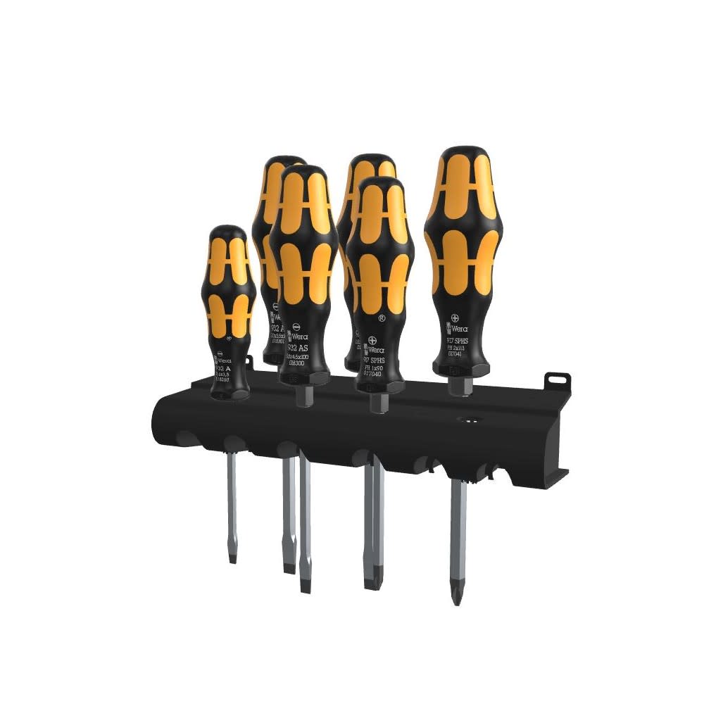 Wera Kraftform 932 S/6 Chiseldriver and Rack Screwdriver Set ;