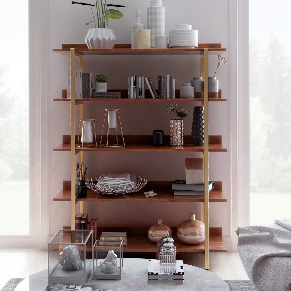 Bizi Contemporary Metal 5 Tier Display Shelf by Furniture of America