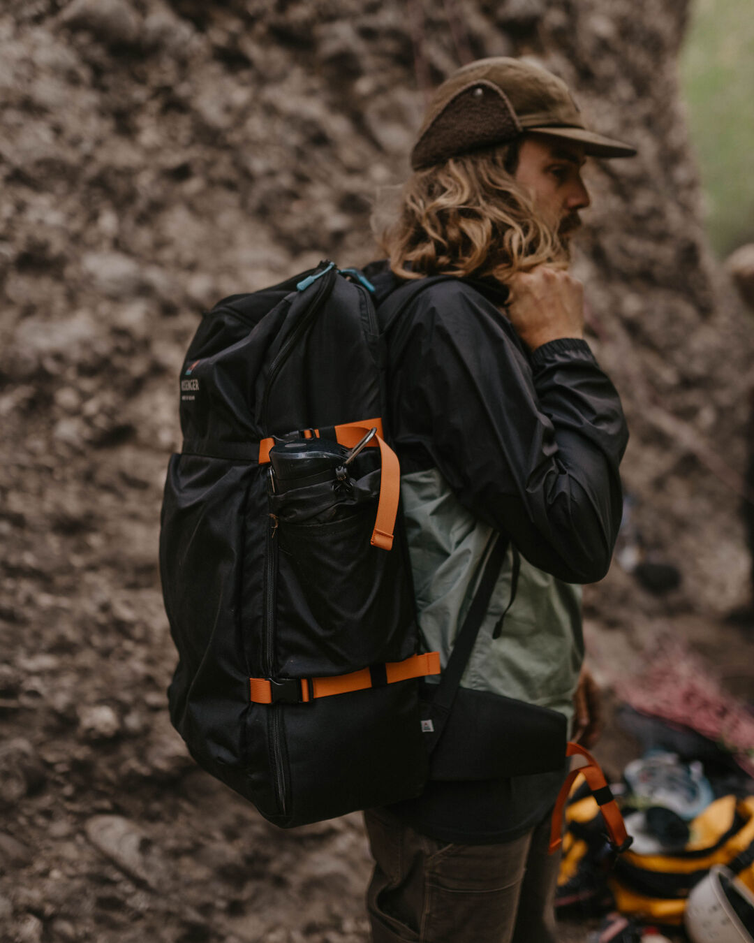 Adventurer 55L Recycled Backpack - Black