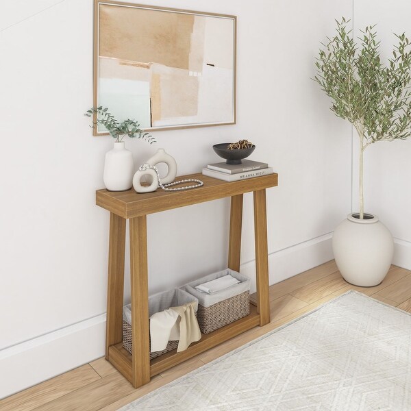 Plank and Beam Classic Console Table with Shelf - 36 inches - 36