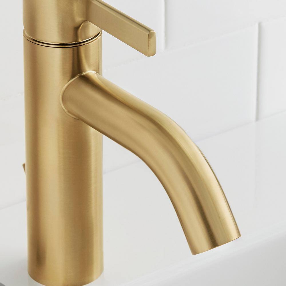 Glacier Bay Ryden Single Hole Single-Handle Bathroom Faucet in Brushed Gold FS1A9277CZ