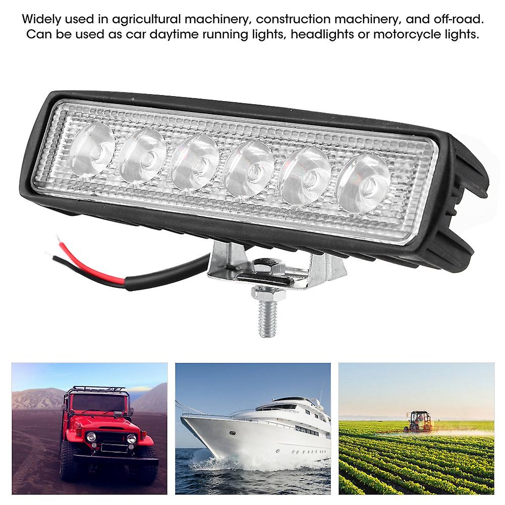 18w 800lm Work Light 6led Fog Lamp Bar For Motorcycle Off Road Car Truck