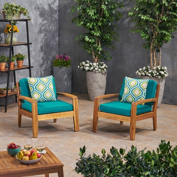 Grenada Outdoor Wood Club Chair (Set of 2) by Christopher Knight Home