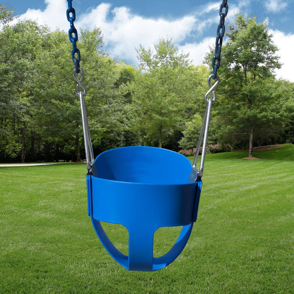 Gorilla Playsets Blue Commercial Full-Bucket Swing Assembly 29-6601-02-02