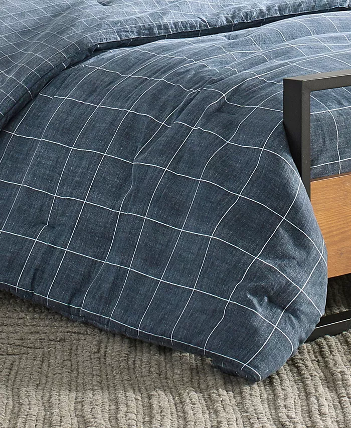 Kenneth Cole Holden Grid Twin Duvet Cover Set