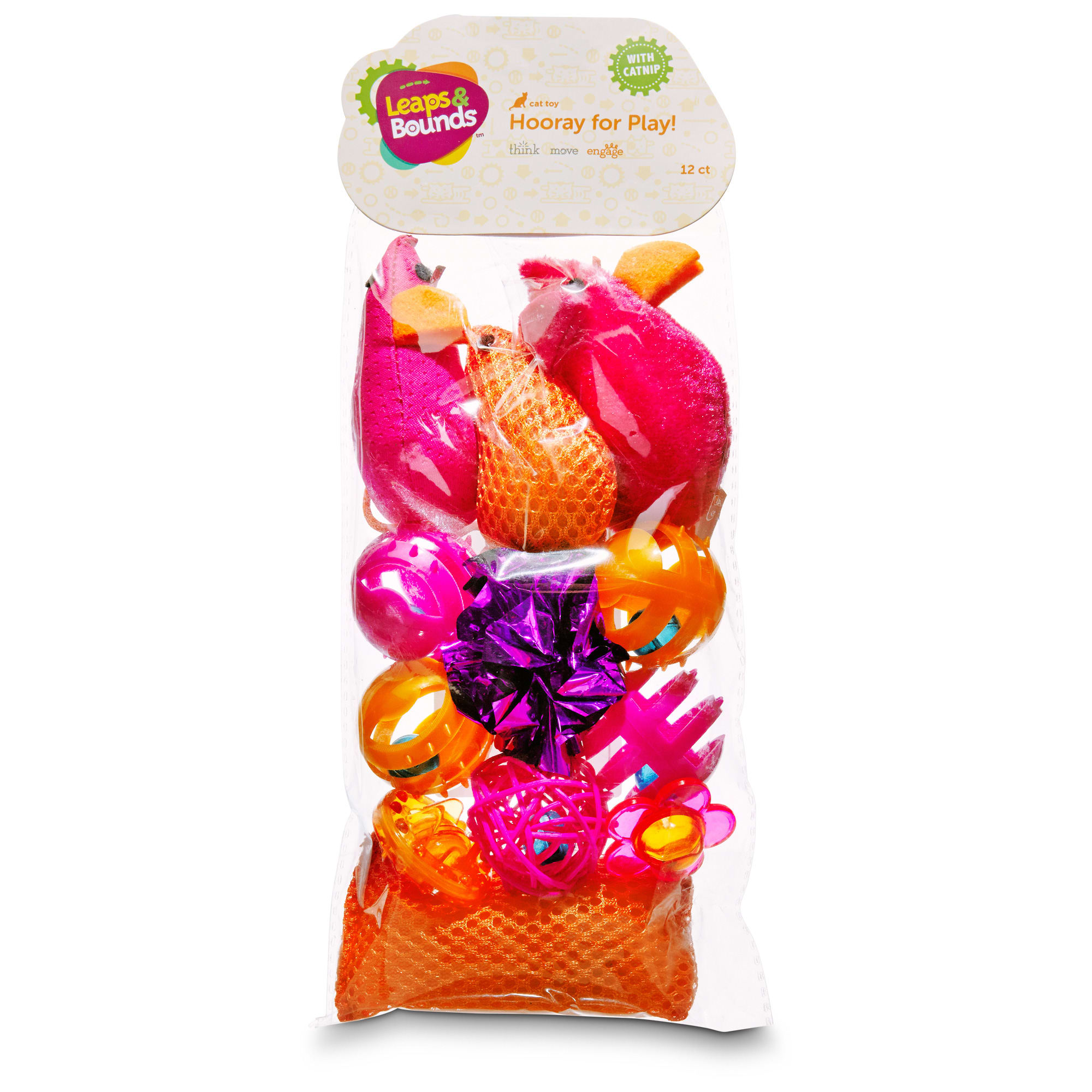 Leaps  Bounds Variety Pack Cat Toys， Pack of 12 Toys