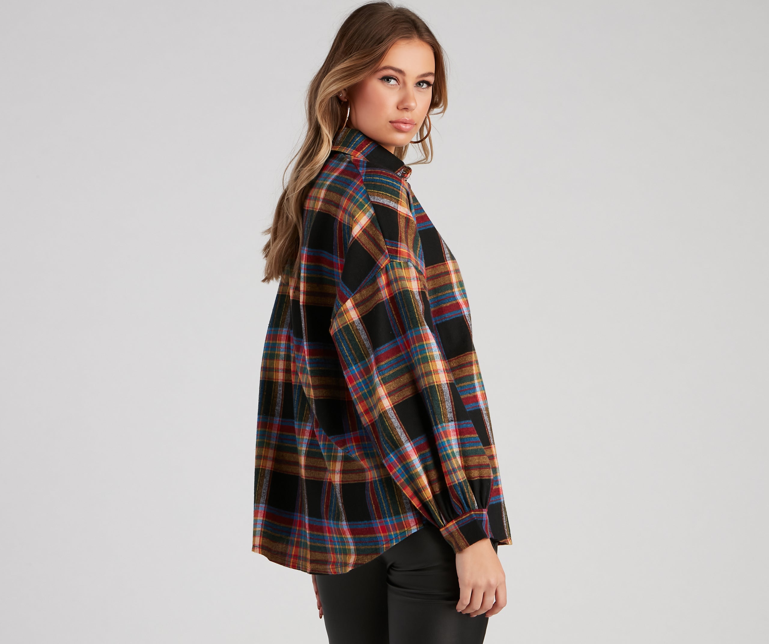 Autumn Colors Plaid Shirt