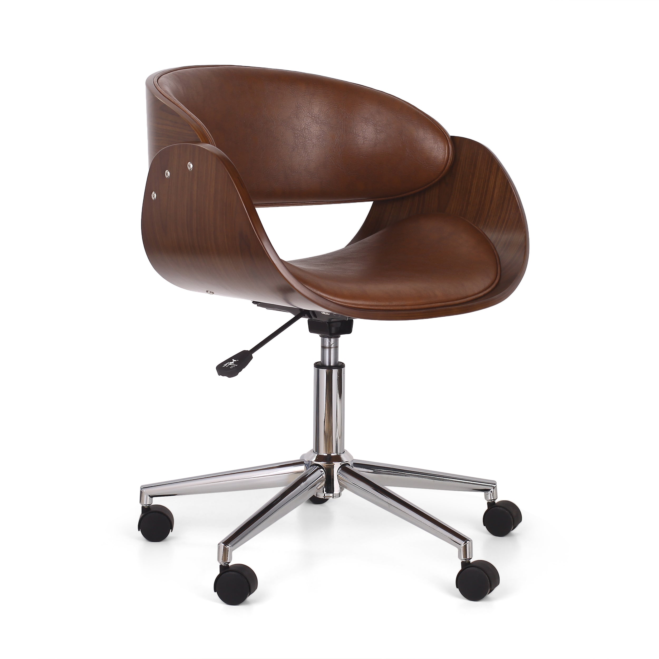 Stillmore Mid-Century Modern Upholstered Swivel Office Chair