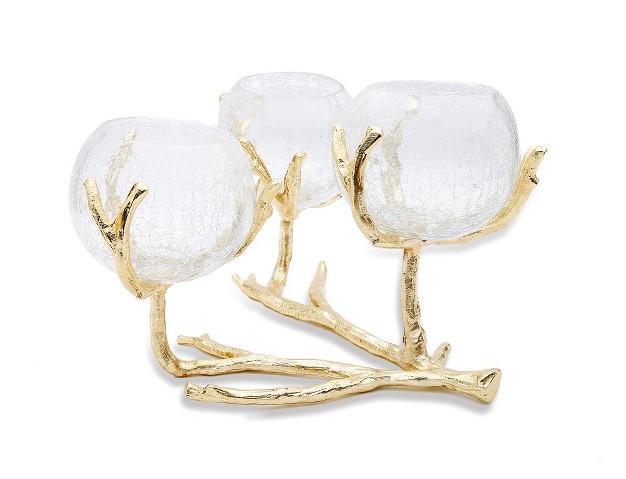 Classic Touch Gold 3 Branch Centerpiece