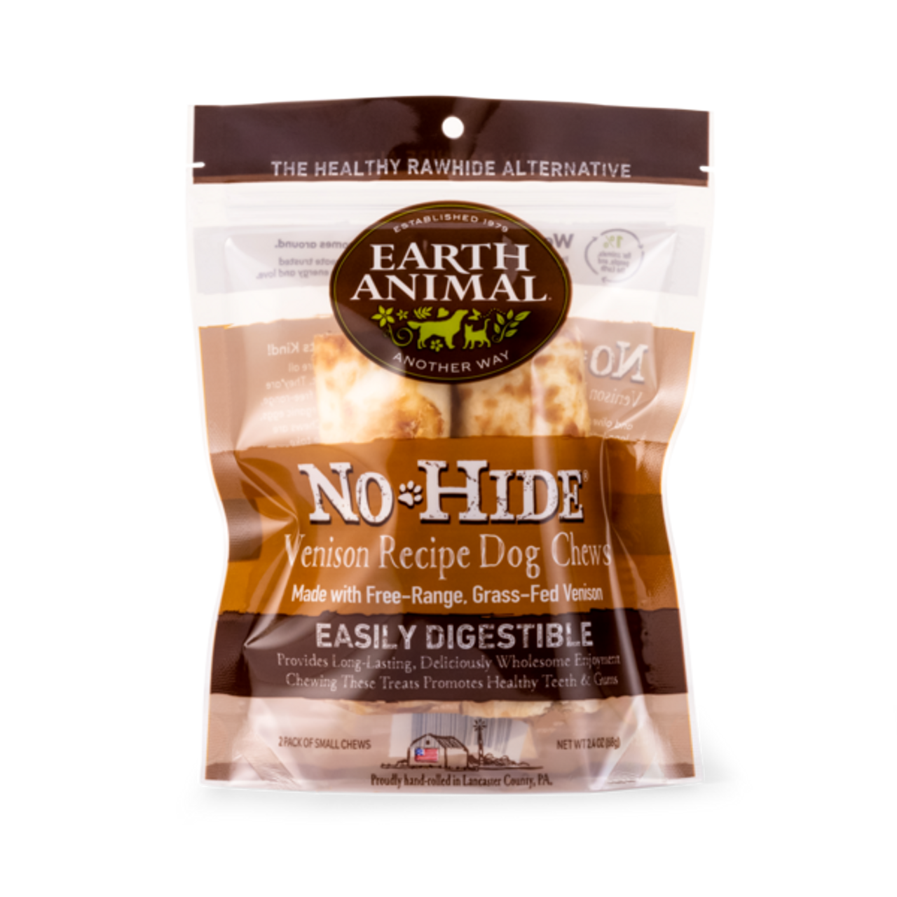 Earth Animal No-Hide Venison Wholesome Dog Chews