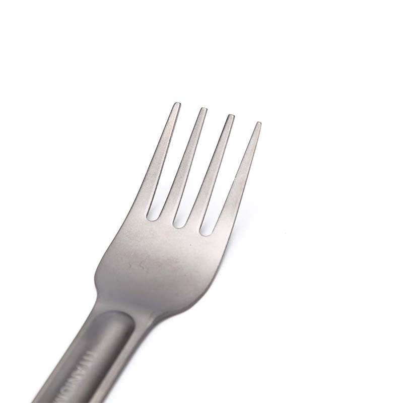 MageCrux 1Pc Light Weight Titanium Spoon Fork For Outdoor Camping Tableware