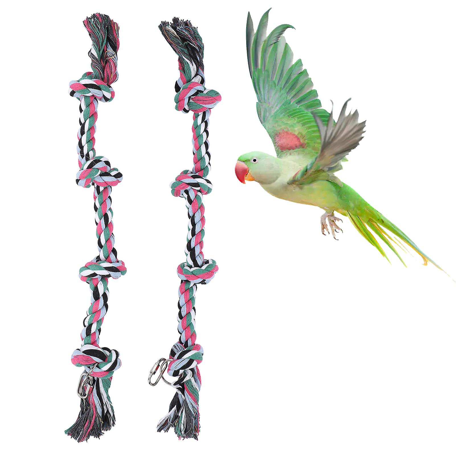 Pet Bird Chew Cotton Rope Toys Parrots Biting Climbing Toys Cage Pendant Accessory