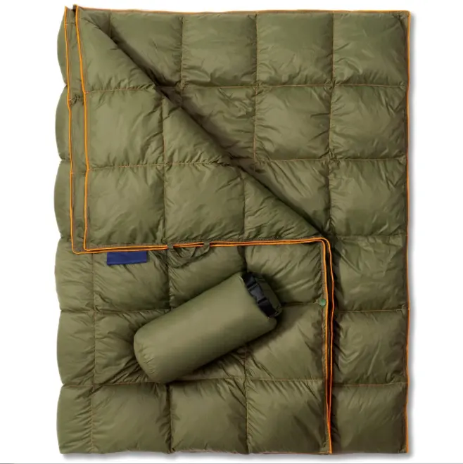 Wild Outdoor Camping Packable Down Blanket Water Resistant Warm and Lightweight Blanket for Camping Hiking