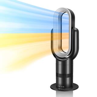 Amucolo 1550-Watt Black 26 in. Electric Tower Ceramic Fan Space Heater Bladeless Tower Fan with Remote Control DHS-CYHF-26GS