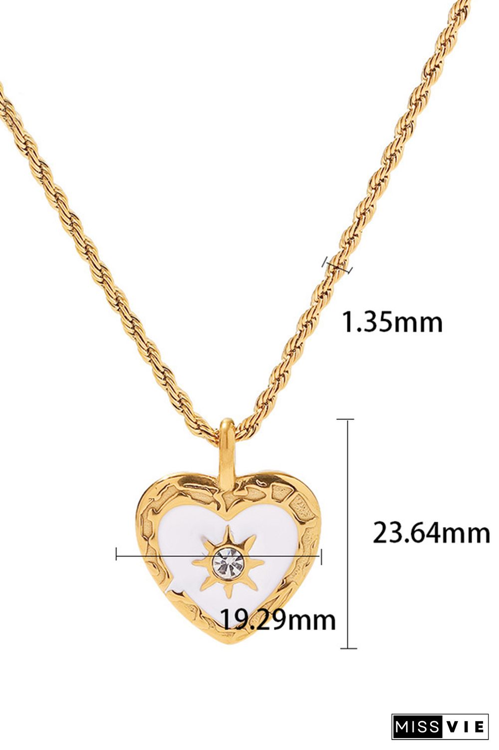 Gold Titanium Steel Necklace MOQ 5pcs