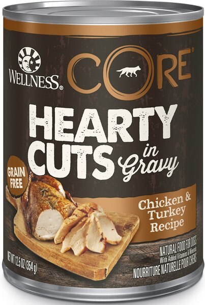 Wellness CORE Hearty Cuts in Gravy Chicken and Turkey Recipe Grain-Free Canned Dog Food