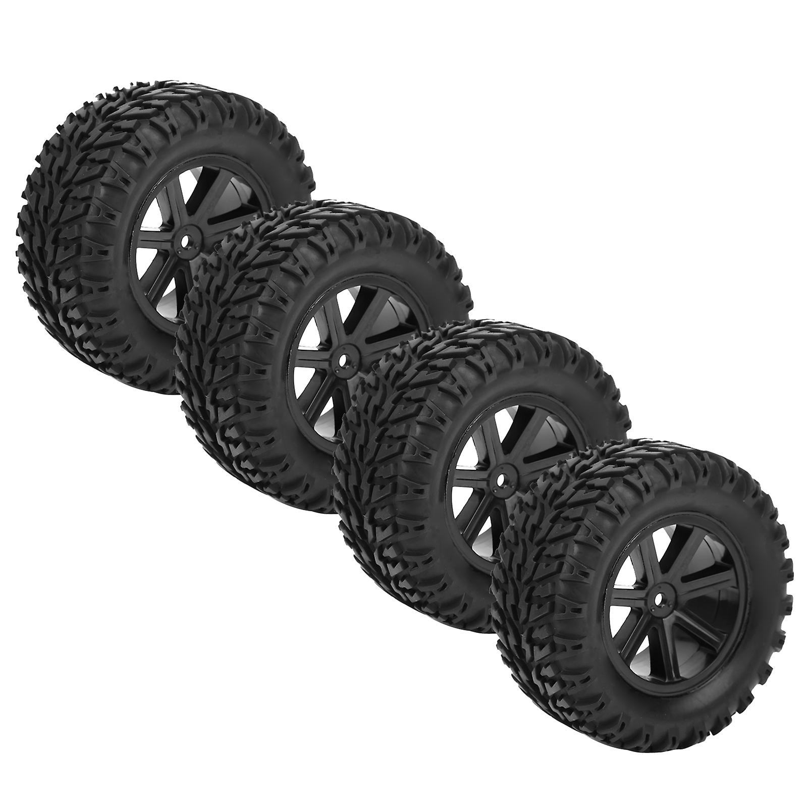 4pcs Rc Wheels Tires With 7pcs Spokes For 1/10 Remote Control For Zd Racing Desert Truck Car