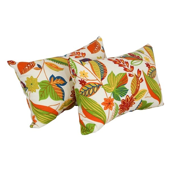 19-inch by 11-inch Outdoor Throw Pillows (Set of 2， Multiple Patterns) - 19 x 11