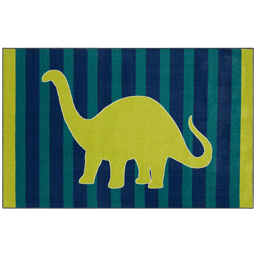 Mohawk Home Kids Blue Interactive Friendly Dinosaur Printed 58242 x 88242 Area Rug  Crowdfused