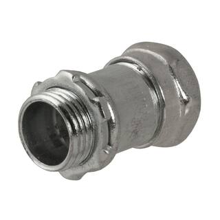 RACO 12 in. EMT Compression Connector with Non-insulated Throat 25-Pack 2902-J25