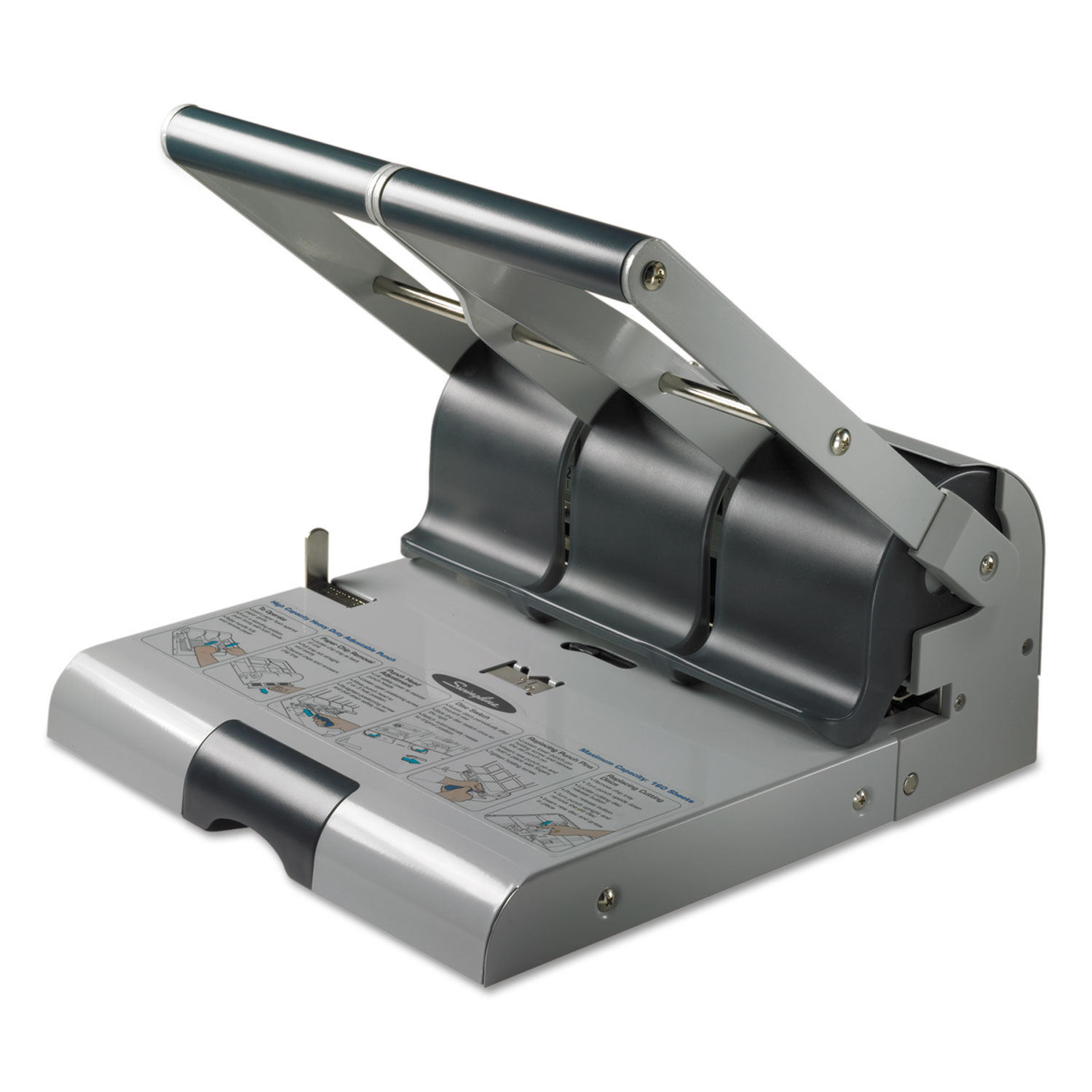 160-Sheet Antimicrobial Protected High-Capacity Adjustable Punch by Swinglineandreg; SWI74650