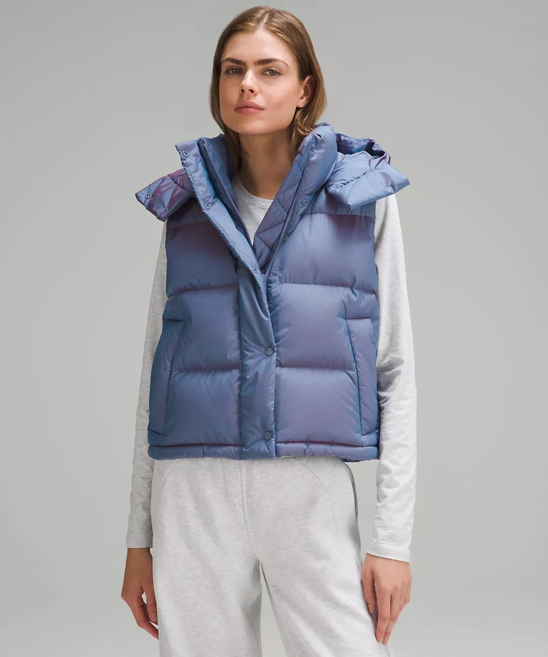 Cropped Warm Down Vest