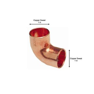 Everbilt 1 in. Copper Pressure 90 Cup x Cup Elbow Fitting C607HD1