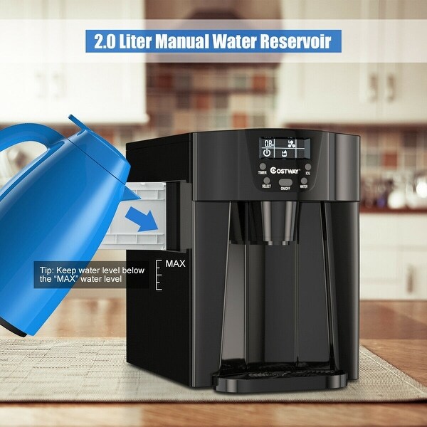 2-In-1 Ice Maker Water Dispenser 36lbs/24H LCD Display - 10