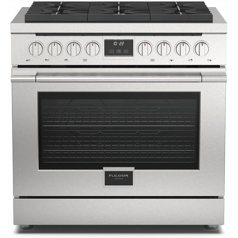 Fulgor Milano 36-inch Freestanding Gas Range with True European Convection Technology F4PGR366S2