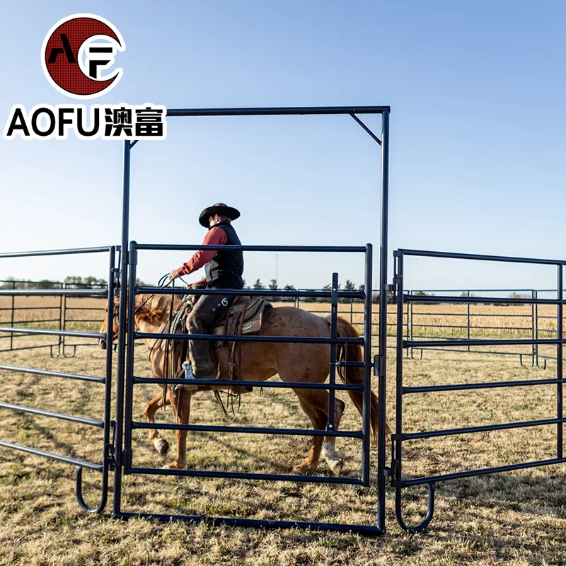 High Quality Metal Frame Material Livestock Fencing Supply Used Corral Panels Farm Livestock Galvanized Steel Wire Farm Fence