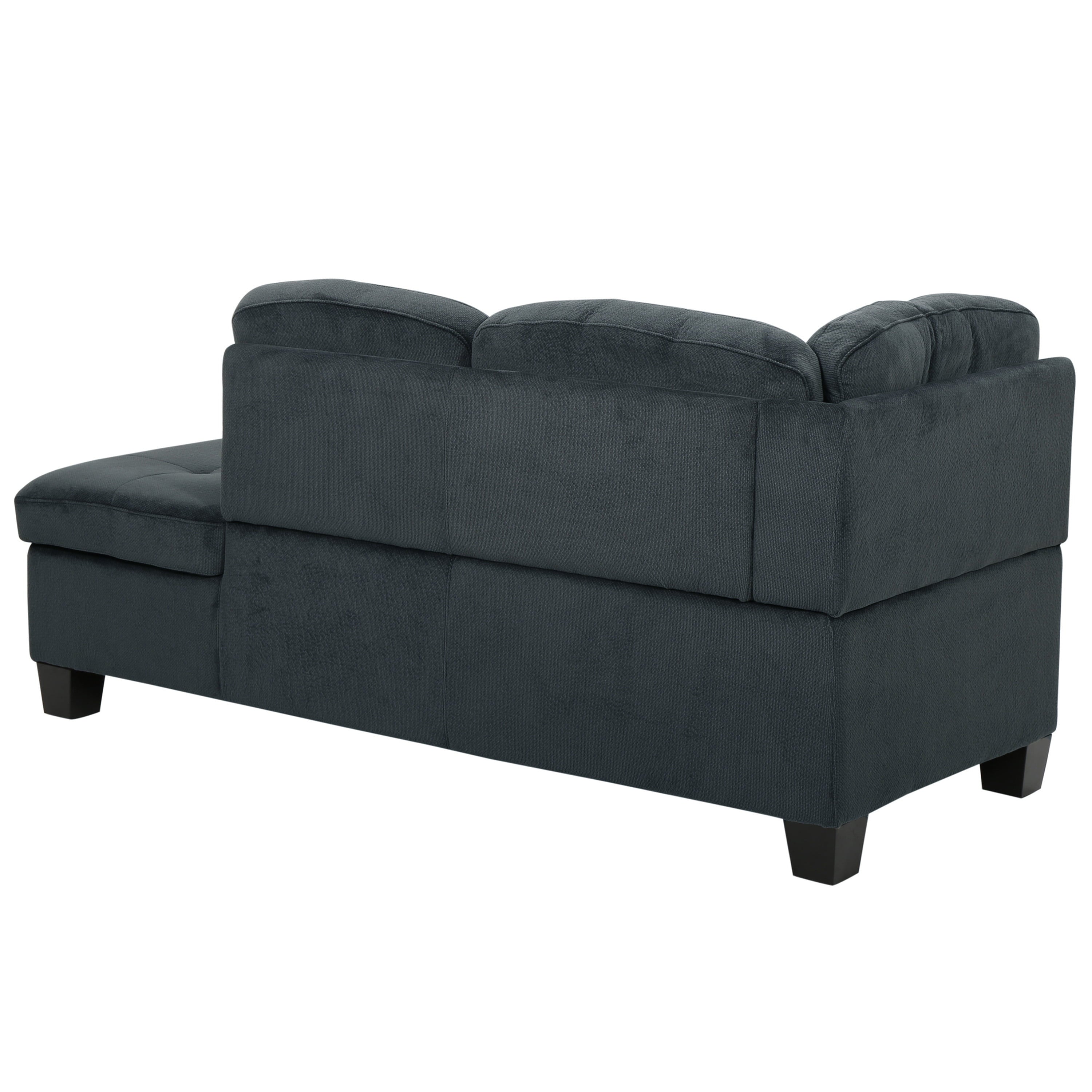 GDF Studio Canterbury 3-Pc Sectional Sofa Set, Charcoal Finish