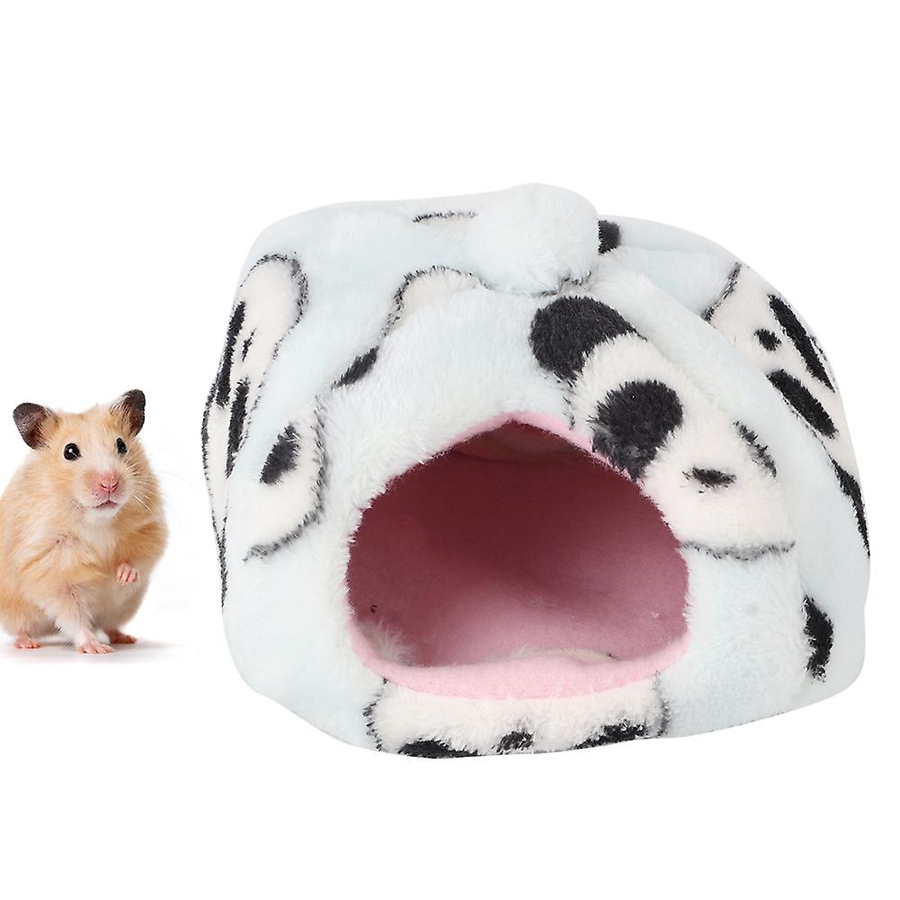 Panda Sky Blue Winter Thicken Plush Cloth Pet Nest Hamster House Hedgehog Bed For Guinea Pig Flying Squirrel