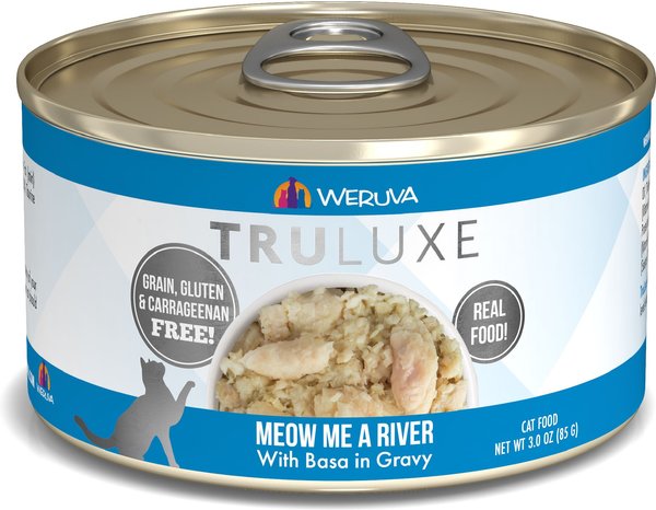 Weruva Truluxe Meow Me A River with Basa in Gravy Grain-Free Canned Cat Food