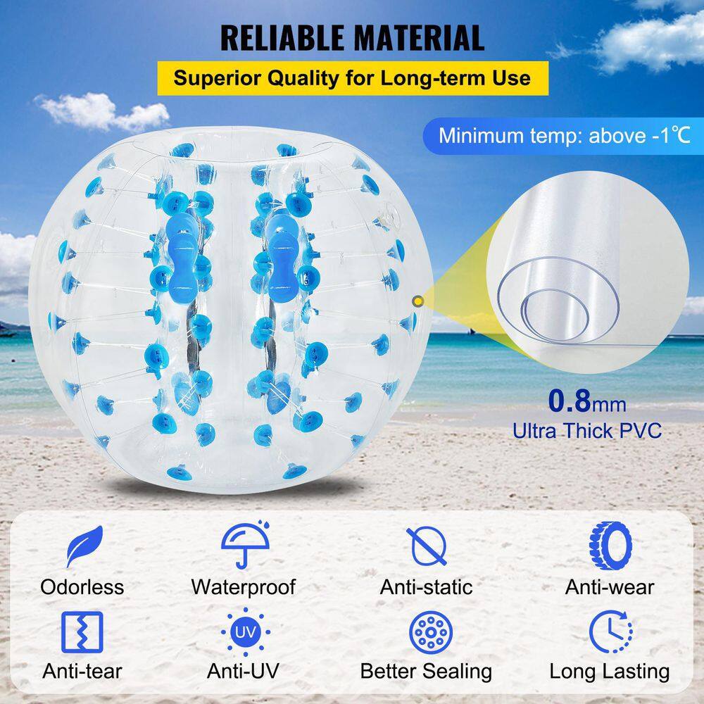 VEVOR Bumper Balls 4 ft. Inflatable Body Zorb Ball with PVC Material Inflatable Bumper Balls for BackyardBeachPlay Center 1.2MCQPPQTMLD0001V0