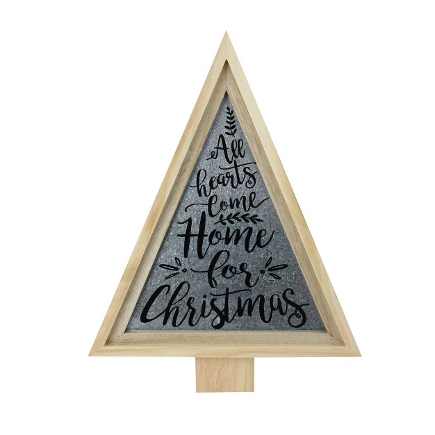 Gray And Beige Triangular Christmas Tree Wall Decor